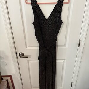 Torrid Elegant Black and Silver Jumpsuit